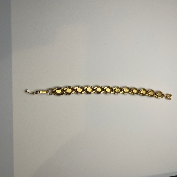 Givenchy Vintage Gold-Plated Bracelet w/ Blue-Green Crystals - Pre-owned - Picture 5 of 7